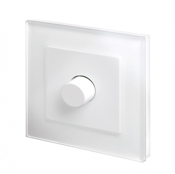 Crystal PG Rotary Intelligent LED Dimmer Switch 1G/2Way White